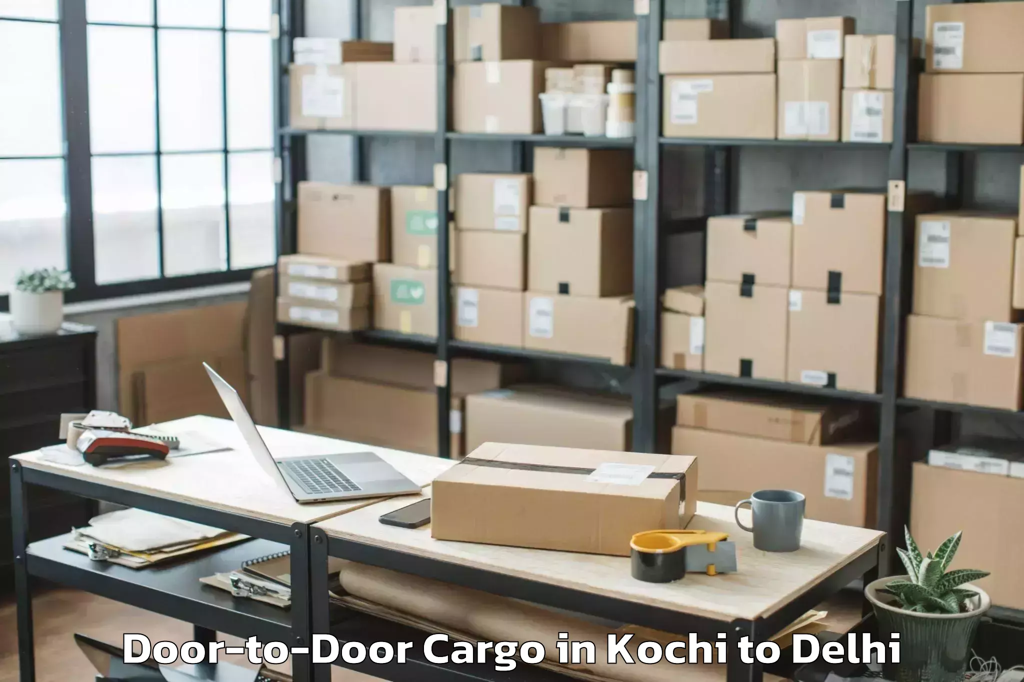 Get Kochi to East Delhi Door To Door Cargo